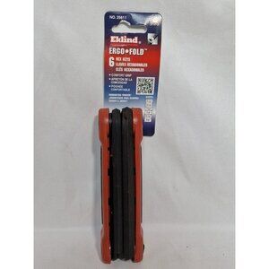Eklind 6 Piece SAE Fold-Up Hex Key Allen Wrench Set, Ergo-Fold, #25611
